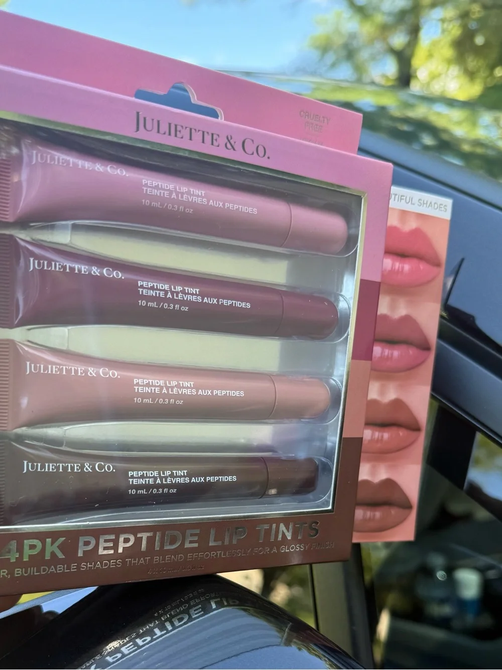 4-Pack Peptide Lip Tints — Pink & Neutral Set